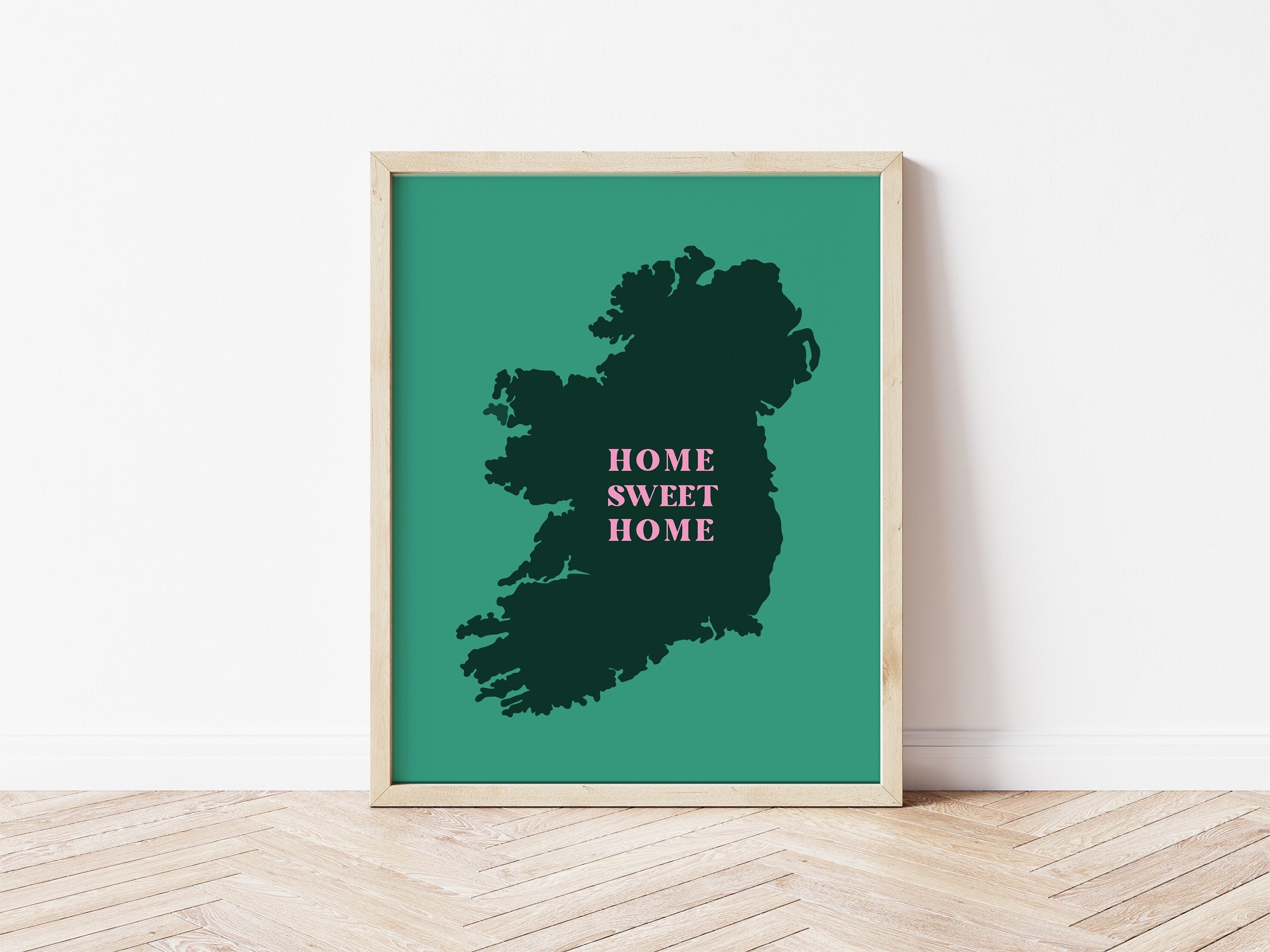 Home Sweet Home Ireland Map Irish Map Printable Irish Etsy