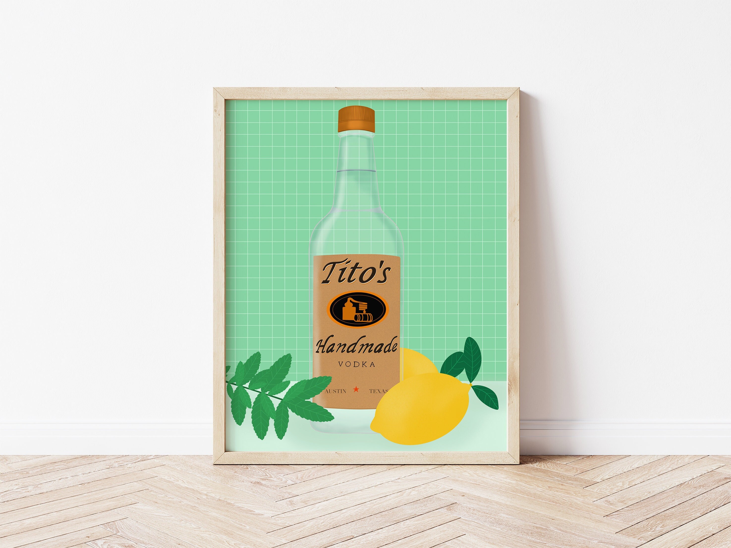 Titos Vodka Illustration Print Titos Bottle Art Print Titos - Etsy