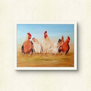 Carte de voeux "Photoshoot" tirage d'art poulets