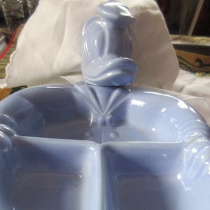 1930s art pottery, baby warming dish, Donald Duck, sky blue, water fill-able, removable head, keeps food warm,cool, rare find, collectible