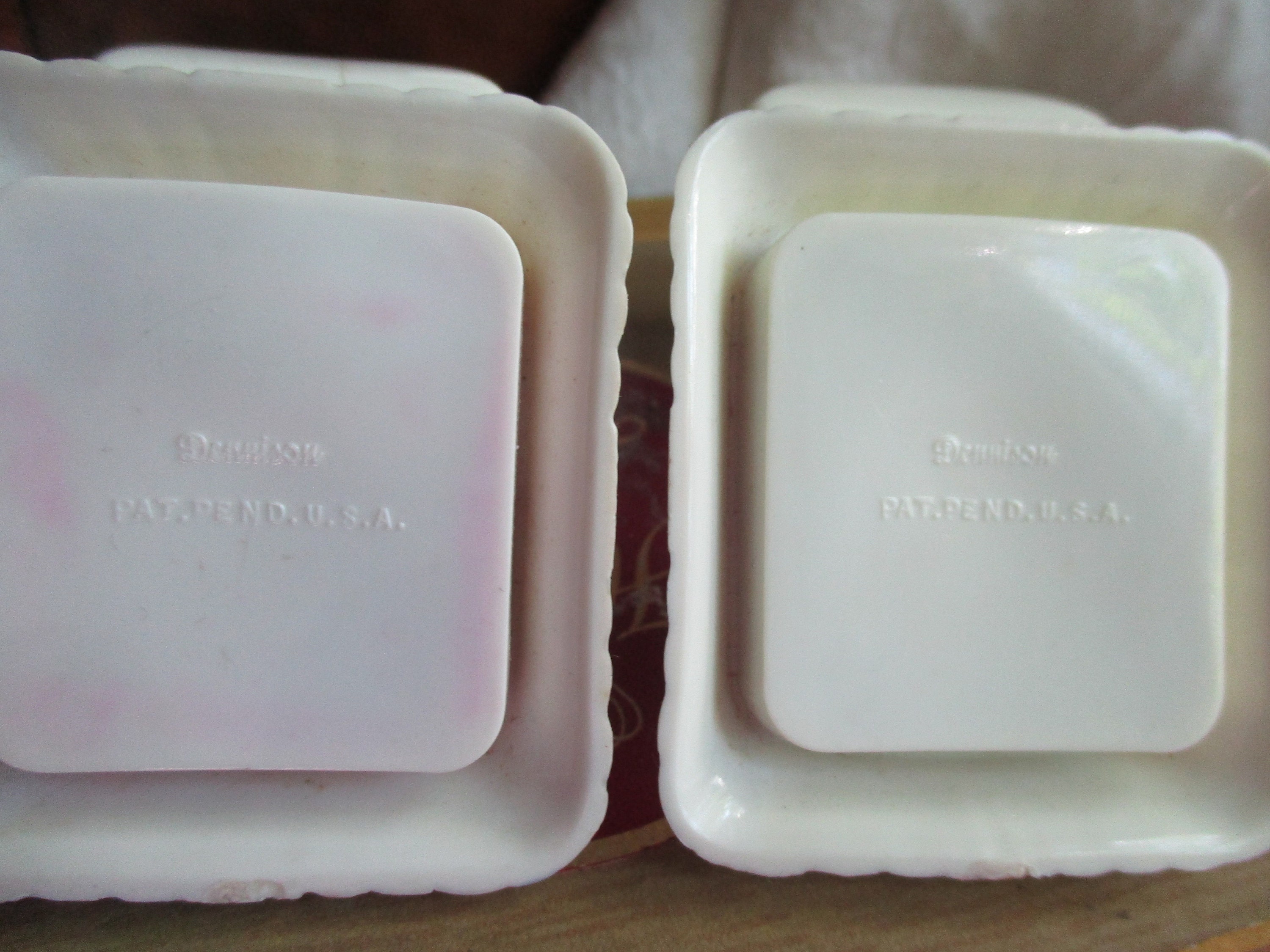 Art Deco White Celluloid Ring Boxes, Velvet Lining, Presentation Box ...