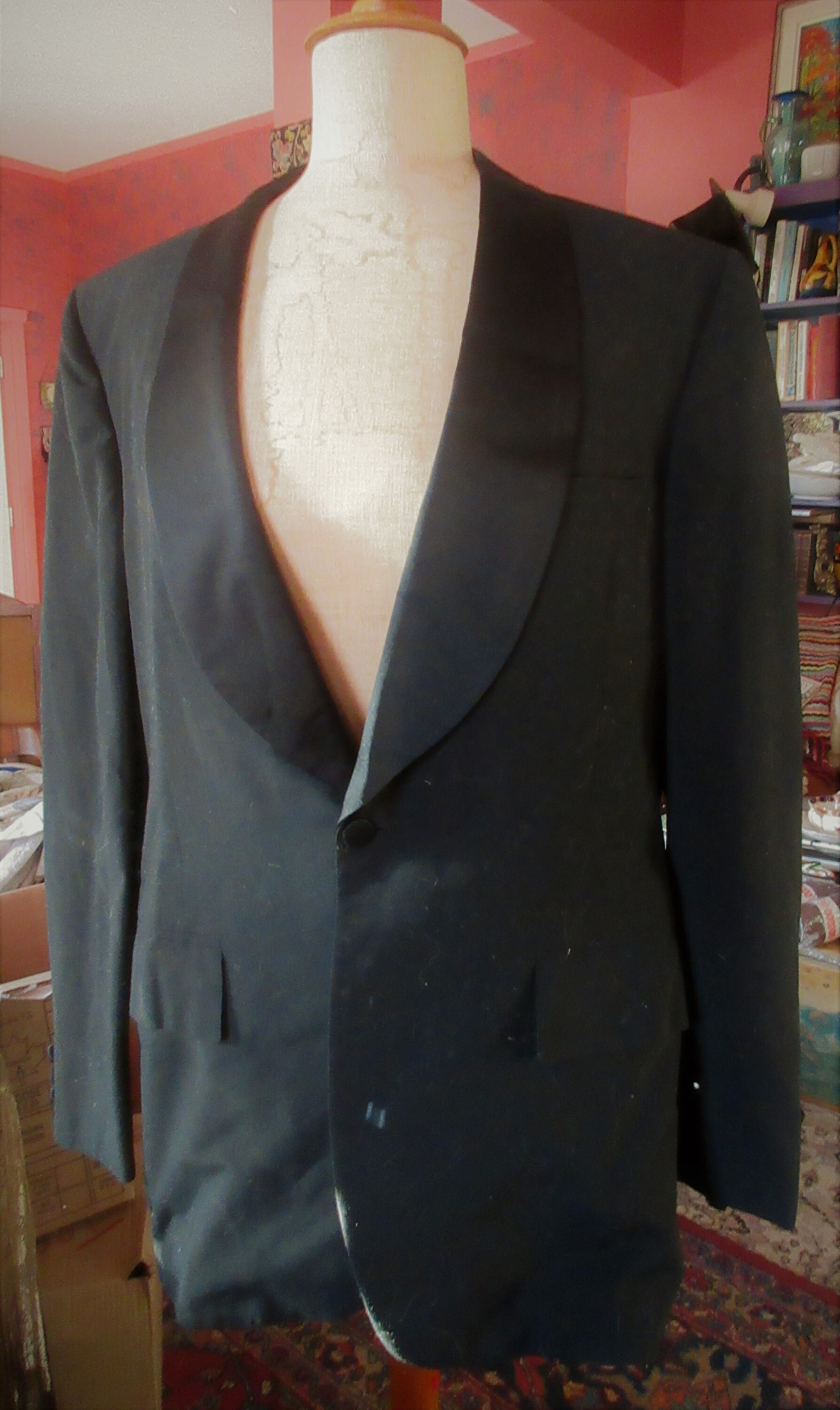Beautiful Wool Challis Tuxedo Jacket, With Silk Trim, Quality Tailoring ...
