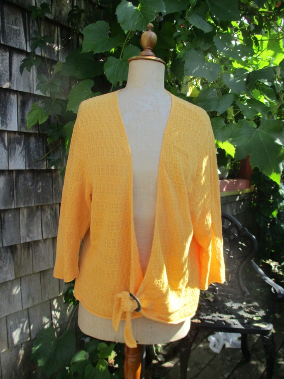 cotton cardigan,deep buttery yellow, Coldwater Cr… - image 1