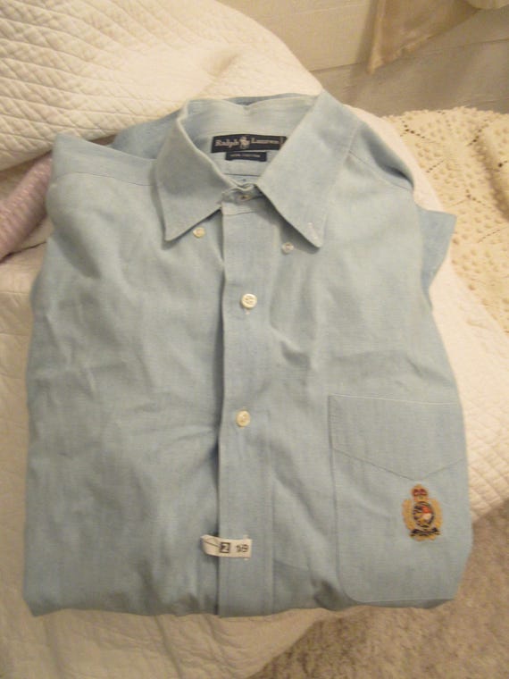 ralph lauren pale blue shirt