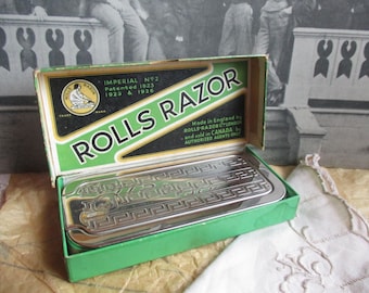 Rasoir Allemand années 1930 avec porte-savon à barbe en bakélite WW2 german rasor