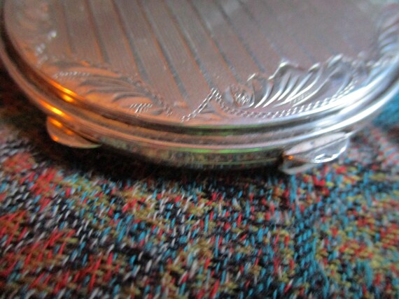 1920's sterling silver powder compact, fold-out layer… - Gem