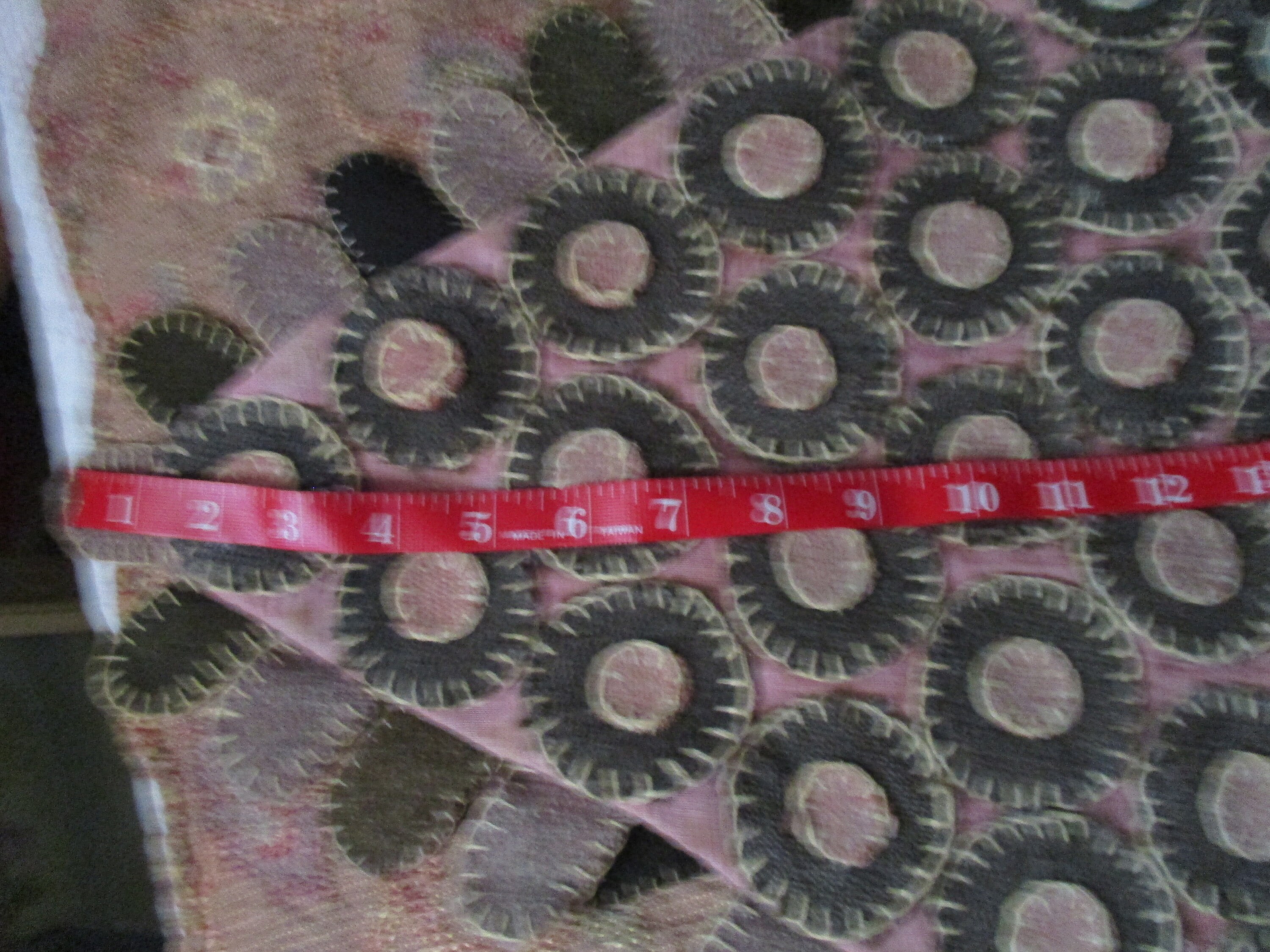Ruler Coin Rug Handmade Coin Design Wool Rug, Wall Art, Table Top Display, Penny Rug ...