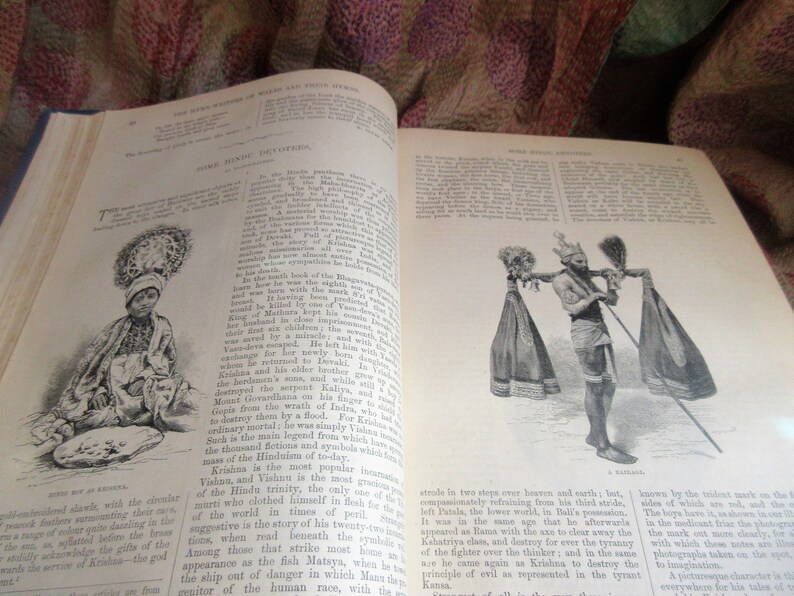 May include: A black and white illustration of a person wearing a headdress and holding a plate of food. The person is sitting on the ground. The illustration is from a book about Hindu deities.