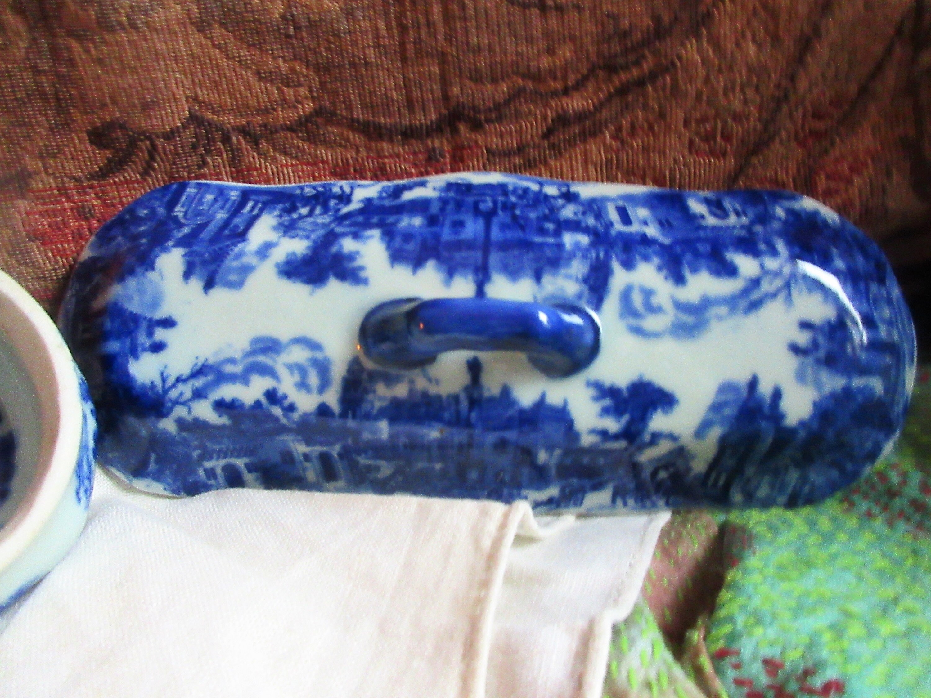 Incredible Antique Flow Blue Transferware Ironstone Covered - Etsy