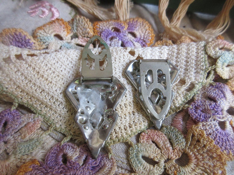 excellent condition classic deco styling art deco paste shoe clips 20/'s30/'s vintage collectible