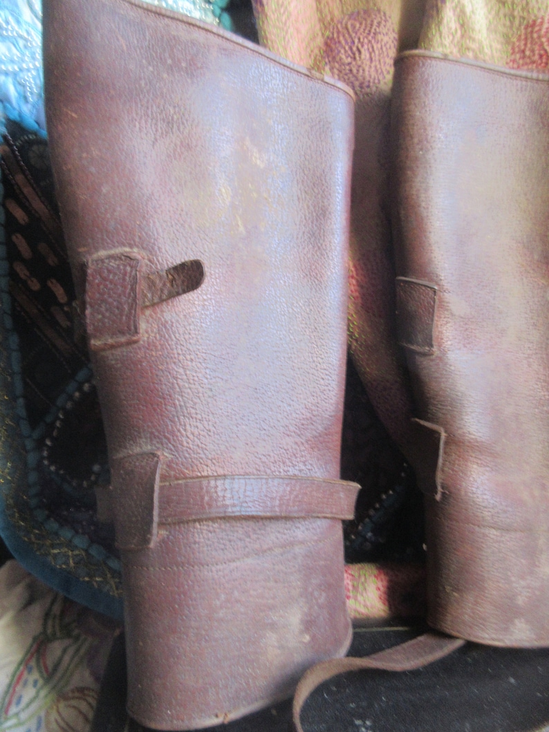 WW1 Leather Military Spats Officer Spats Brown and Heavy Etsy Canada