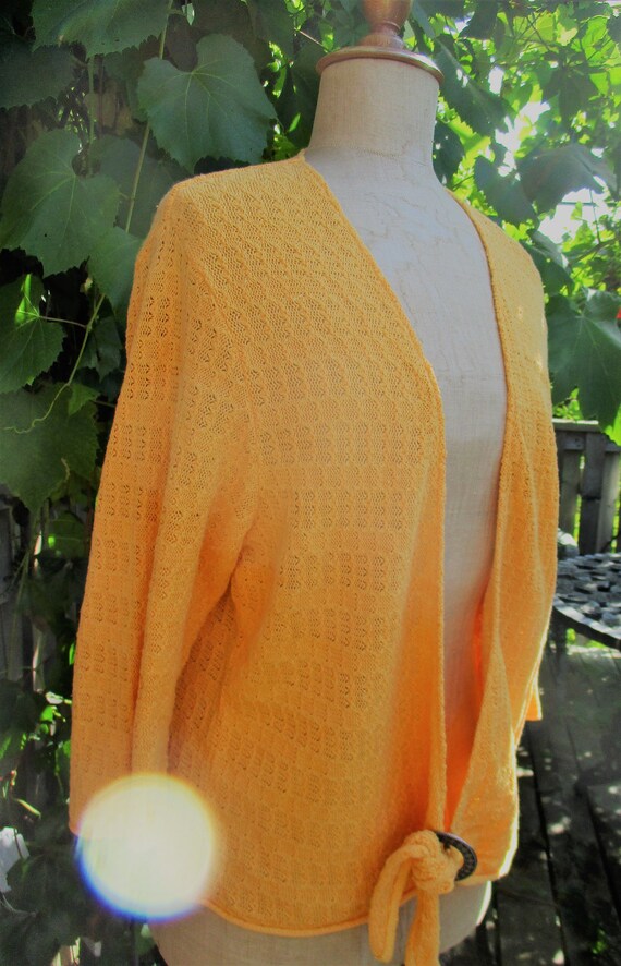 cotton cardigan,deep buttery yellow, Coldwater Cr… - image 2