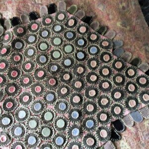 Coins Area Rug Handmade Coin Design Wool Rug, Wall Art, Table Top Display, Penny Rug ...