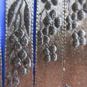 adornos de seda negra, bordados, victorianos, 12 yardas, paquete sin abrir, 1800, hallazgo raro