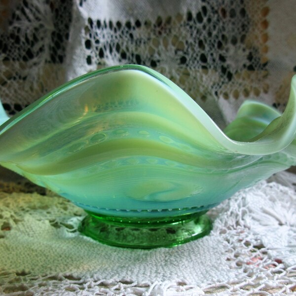 Clear Wavy Glass Bowl Etsy