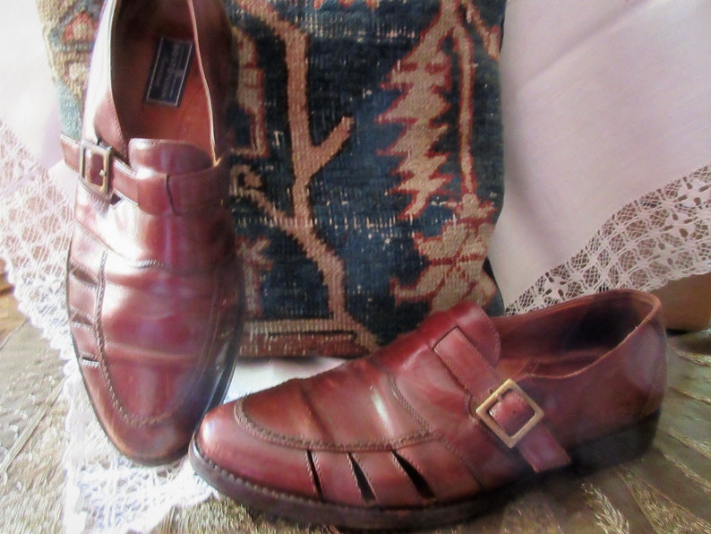 Brown Leather Casual Shoes Bostonian Made in Italy Unisex Etsy