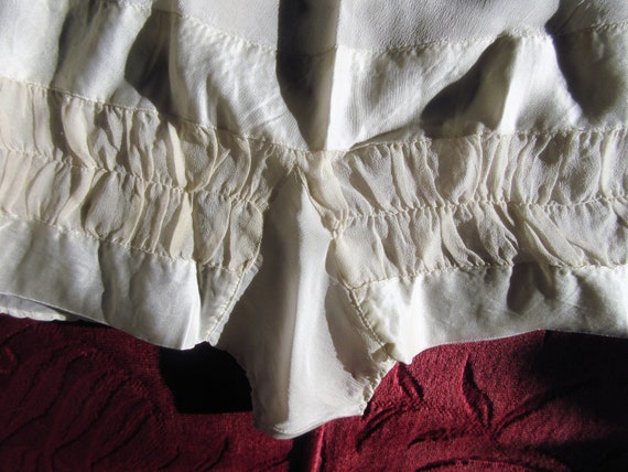 silk crepe tap shorts, ruched silk chiffon insert… - image 2