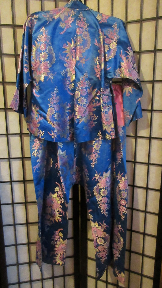 1930's silk brocade chinese style pajamas, loungi… - image 6