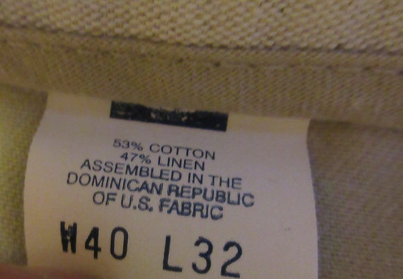 Dockers Beige Linen Blend Pants No Iron 