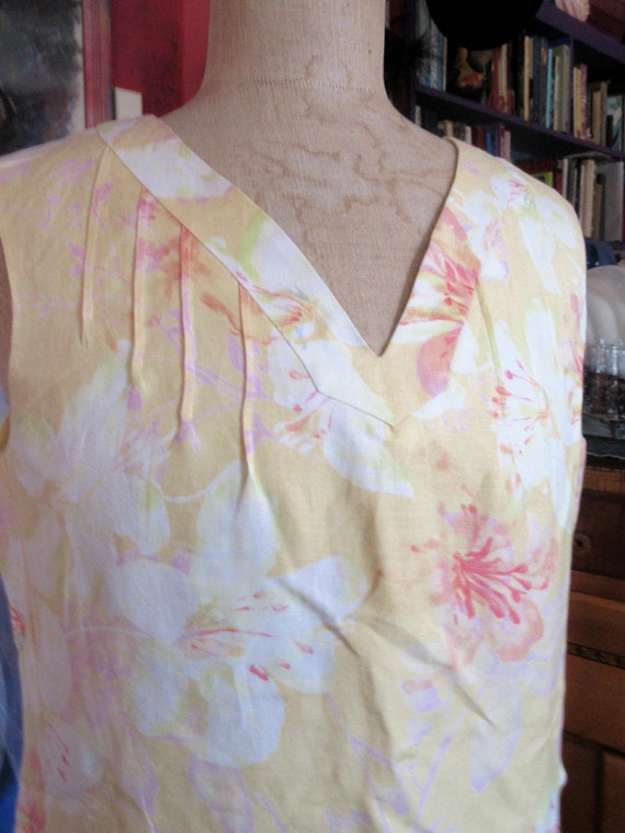 summer sleeveless dress, linen blend, Harve Berna… - image 1