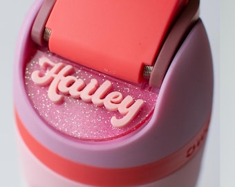 Owala Name Plate Freesip Custom Name Pink Purple Mint 16/19/24/32/40oz Personalized Owala Water Bottle Accessory Back to School Name Tag