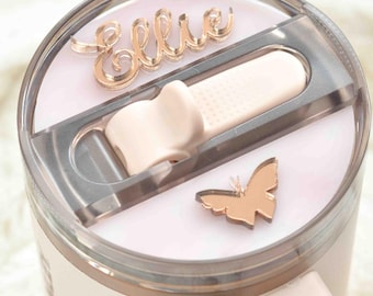 Stanley Topper Name Plate Rose Petal Motion The New Frequency Quencher Protour Flip Straw Tumbler Light Pink Name Plate Peronslized 40 or 30