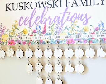 Family Birthday Calendar Board, Gift for Mom, Grandma, Parents, Grandparents, Days to Remember Sign Perpetual Celebration, Housewarming Gift