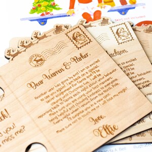 Personalisierte Elf Postkarte Ich bin zurück Brief vom Nordpol mit benutzerdefinierten Namen Elfenrückkehr Requisite Kinder Weihnachtsaktivitäten Traditionen Geist Spaß