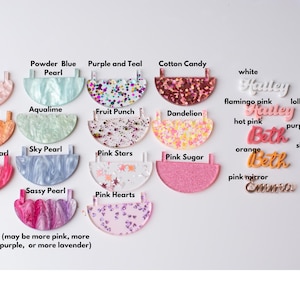 Placa con nombre Owala de Freesip, nombre personalizado, rosa, morado y menta, 16/19/24/32/40 oz, accesorio para botella de agua Owala personalizada, etiqueta con nombre para regreso a clases imagen 9