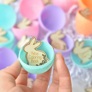 Easter Egg Hunt Tokens Set of 36 | Easter Egg Basket Stuffers Fillers Tokens for Kids | Cute Unique Reward Wooden Easter Activity Coins