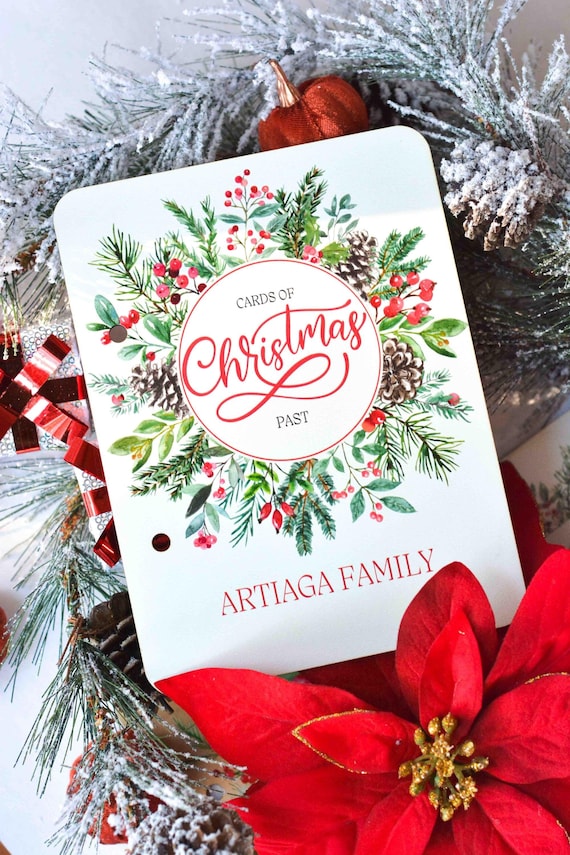 Christmas Card Keeper/Holder, Cards of Christmas Past, Personalized Card Display and Storage, Holiday Card Album Organization Ring Binder Christmas Card Keeper/Holder, Cards of Christmas Past, Personalized Card Display and Storage, Holiday Card Album Organization Ring Binder