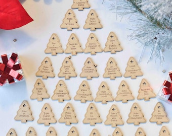 Fichas para actividades navideñas/Fichas para calendarios de adviento/Ideas para rellenar calcetines/Fichas personalizadas/Vacaciones para niños/Actividades personalizadas/Cupones para festividades