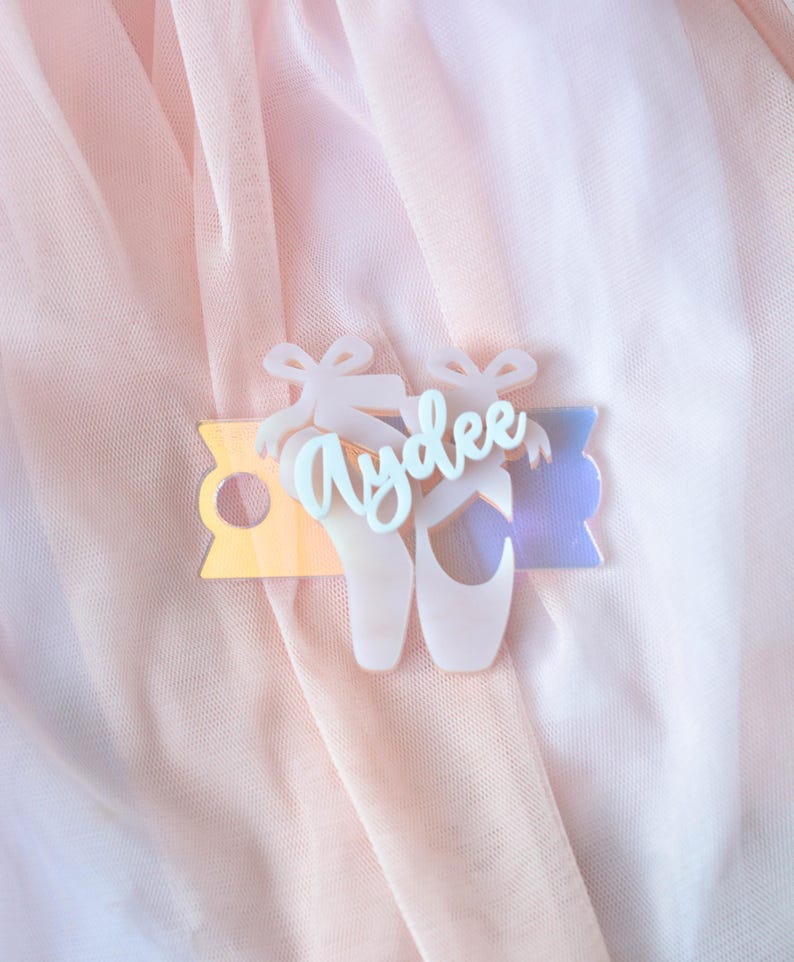 Ballet Shoes Dancer Keychain Bag Tag/ Gift for Dancer/ Personalized
