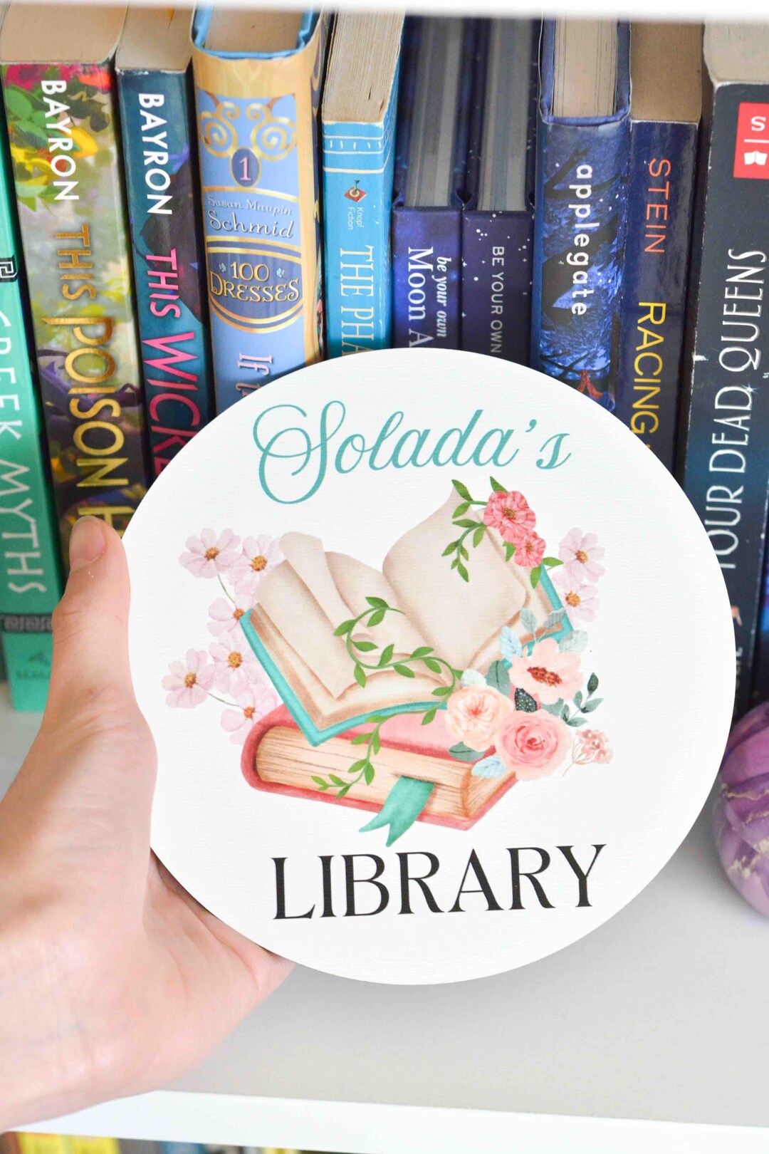 Personalizedpersonalized Library Sign, Book Shelf Decor, Gift for Book ...