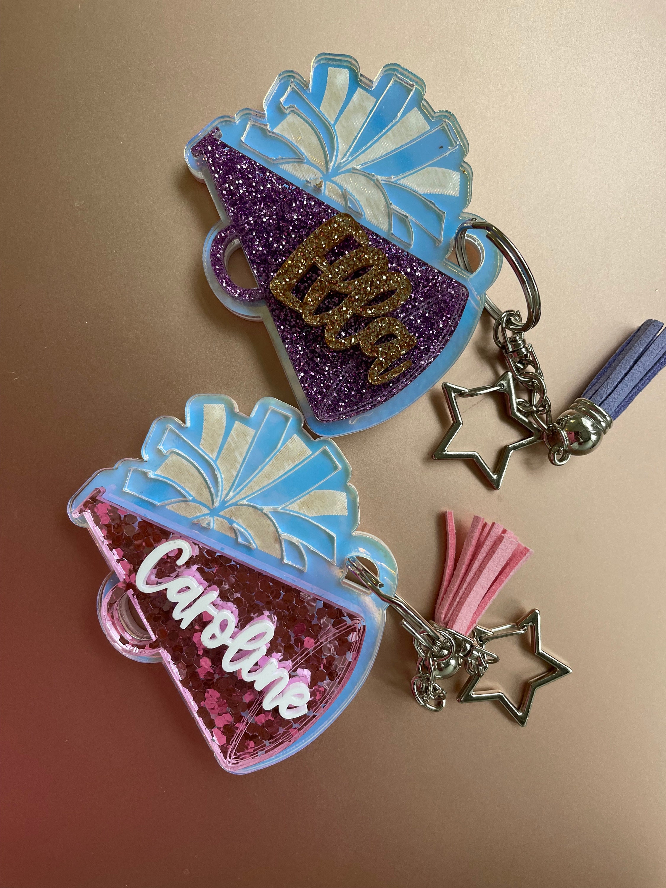 Cheerleading Ribbon Keychains Cheer Team Gifts, Personalized Cheerleader Keychains, Custon Cheer Team ...