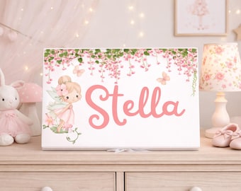 Personalized Woodland Fairy Baby Keepsake Box, with Custom Name