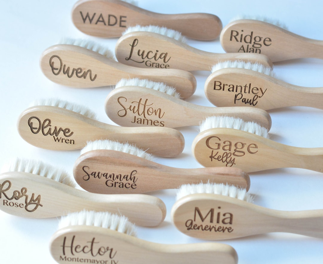 Personalized Baby Hair Brush for Newborn or Baby, Baby Shower Gift