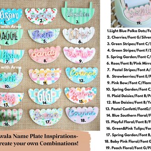 Owala Name Plate Freesip Custom Name Floral Cottagecore Scallop Pastel ...