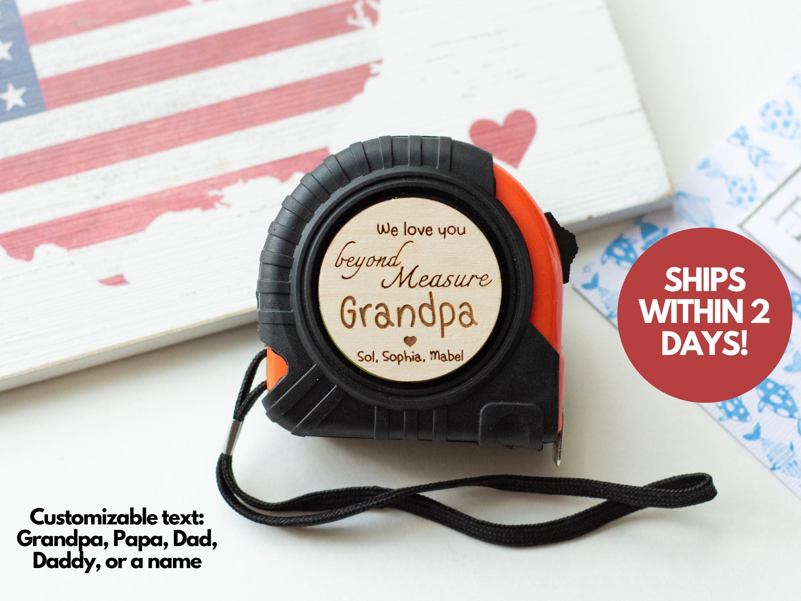 Personalized Tape Measure - Father's Tools Tape Measure, Custom  Grandchildren Name Tape Measure, Grandpa Grandkids Matching Tape Measure,  Funny Papa