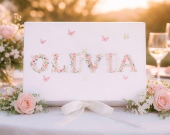 Personalized Flower Girl Proposal Empty Box with Personalized Name, Keepsake Magnetic Gift Box
