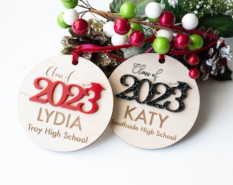 Abschluss Ornament 2025 Graduate Geschenk für High School College Senior Jungs Mädchen Weihnachten Benutzerdefinierte personalisierte gravierte personalisierte Spielerei
