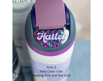 Owala Name Plate Freesip Custom Name Pink Purple Mint 16/19/24/32/40oz Personalized Owala Water Bottle Accessory Back to School Name Tag