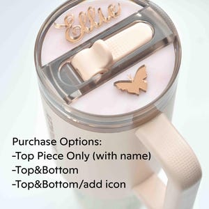 a coffee mug with some pills and a name on it