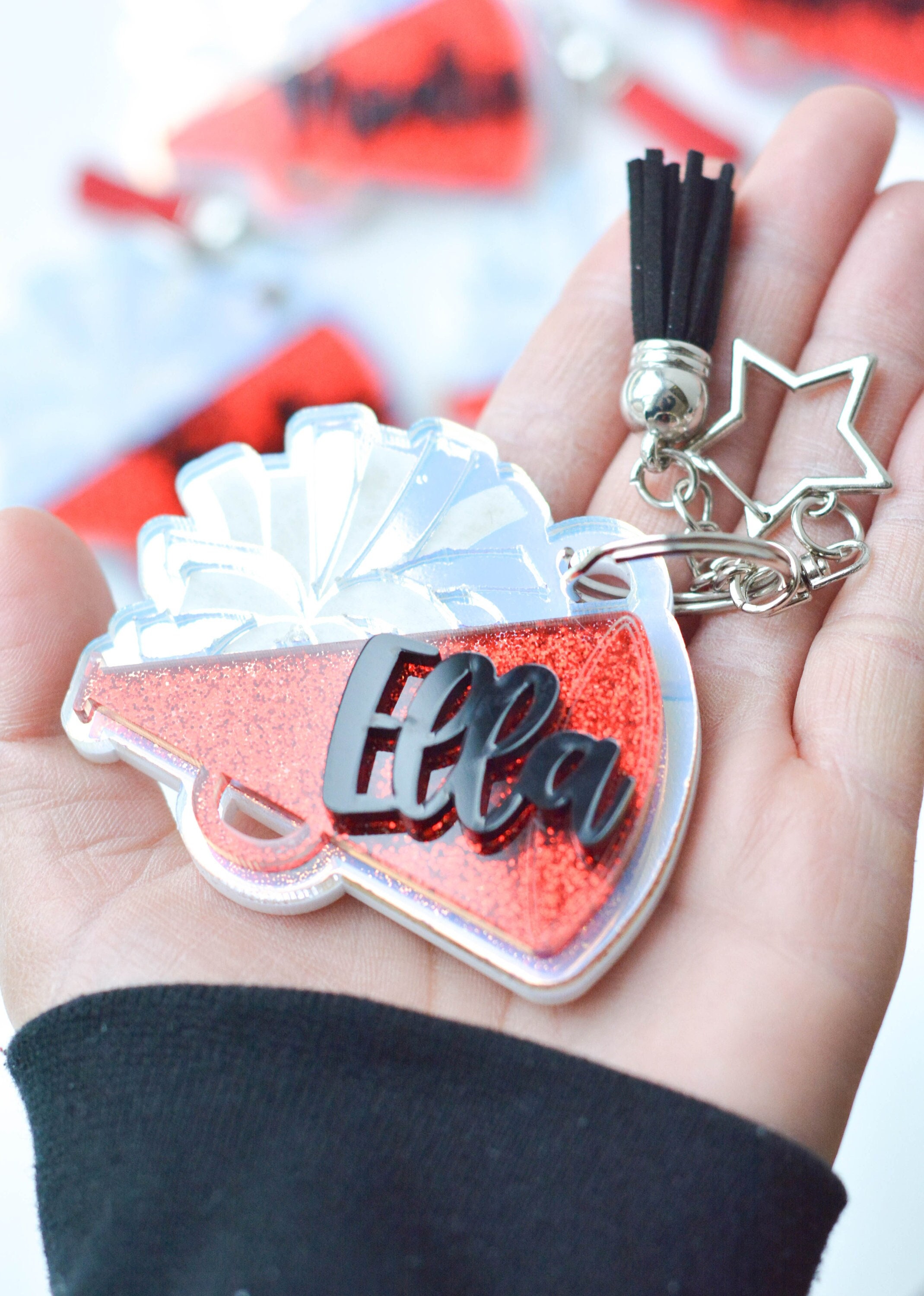 pianomama様オーダー品　キーホルダー Personalized cheerleader key chain - Etsy 日本