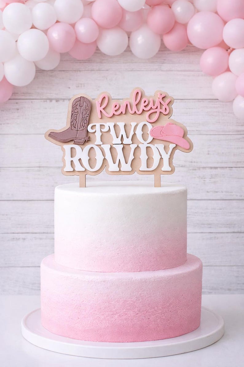 Personalized First Rodeo Themed Cake Topper for Birthday Cowboy Western ...