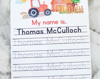 Tracing Name Board for Kids, Handwriting Practice Dry Erase Board, Summer School Ideas, Preschool Kindergarten Kids Homeschool Activities