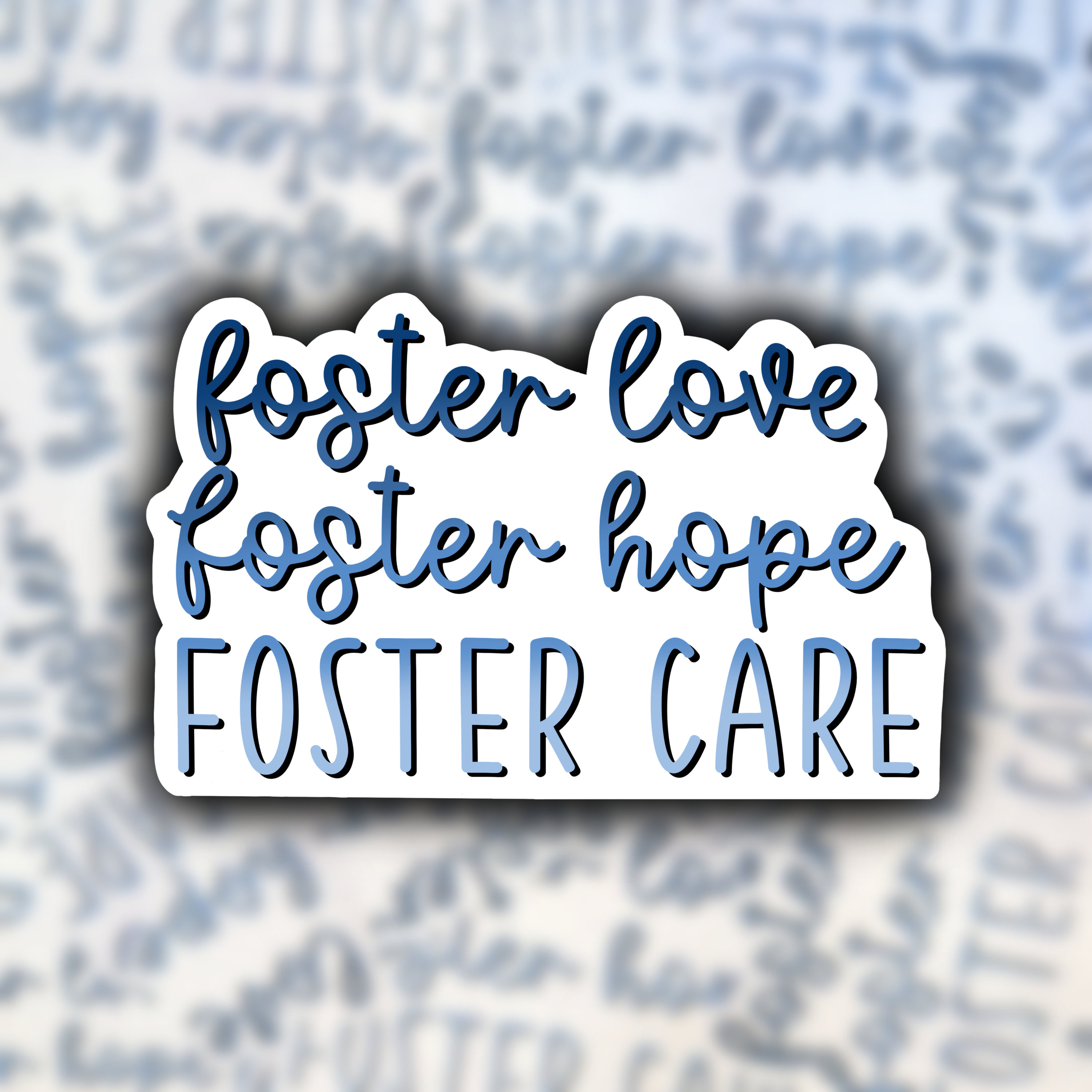 Foster Hope Foster Love Foster Care Waterproof Sticker Etsy