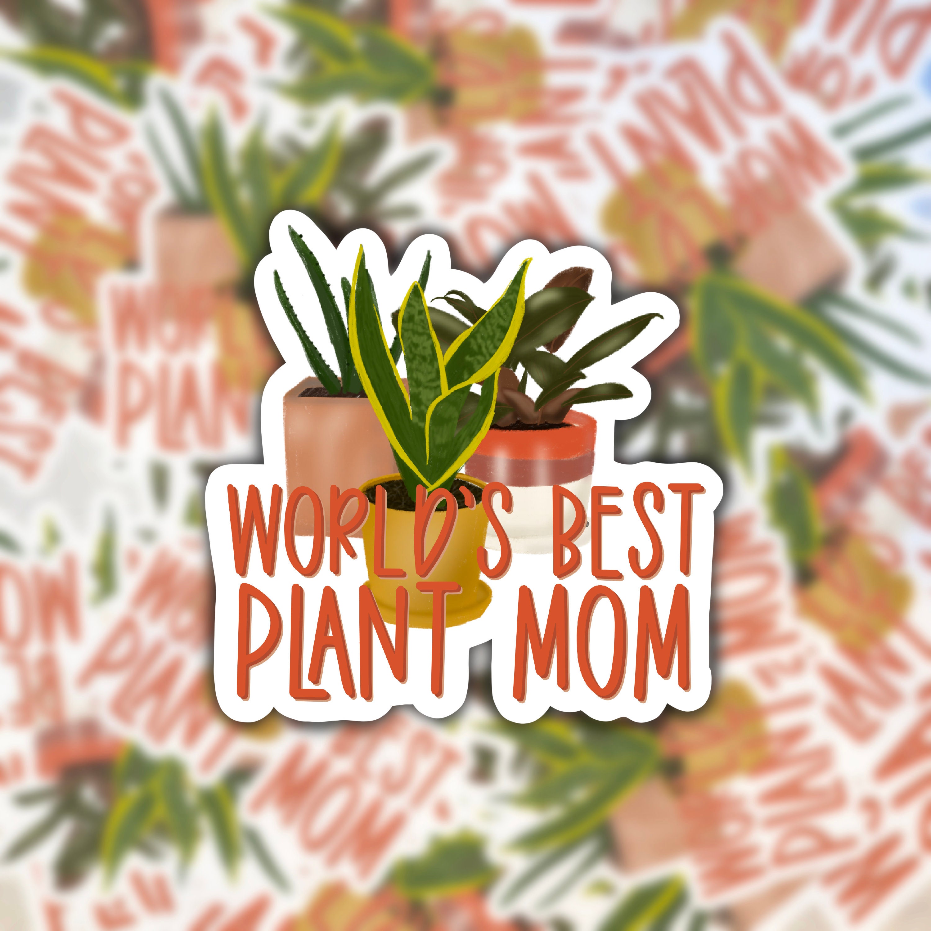 World's Best Plant Mom Plant Mom Waterproof Sticker Gift Etsy UK