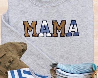 Keepsake Mama Sweatshirt, Baby Clothes Applique, Personalized Mom Gift