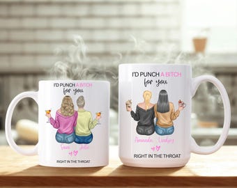 Besties Personalized Mug, Funny Friend Gift, Sisters Mug